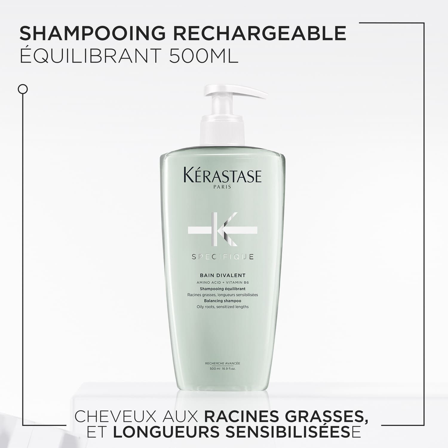 Bain Rechargeable 500ml Divalent cheveux gras